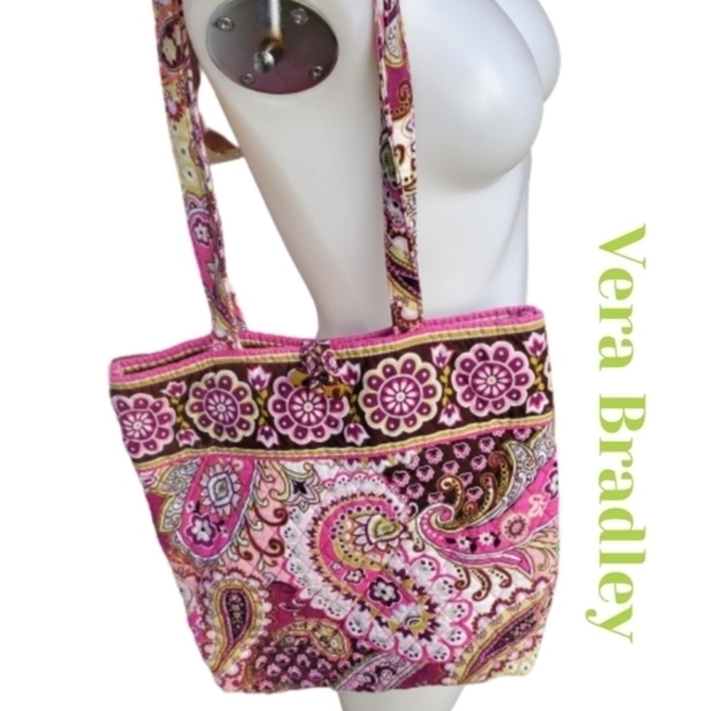 Vera Bradley Paisley tote with horn closure